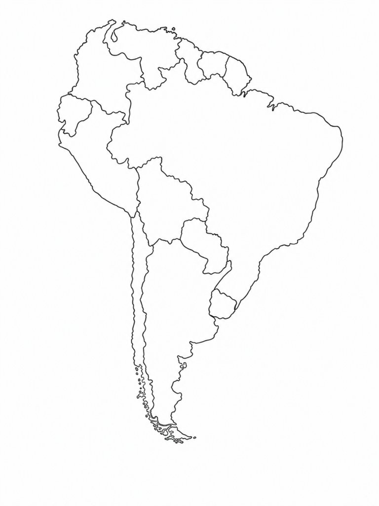 Blank Map of South America