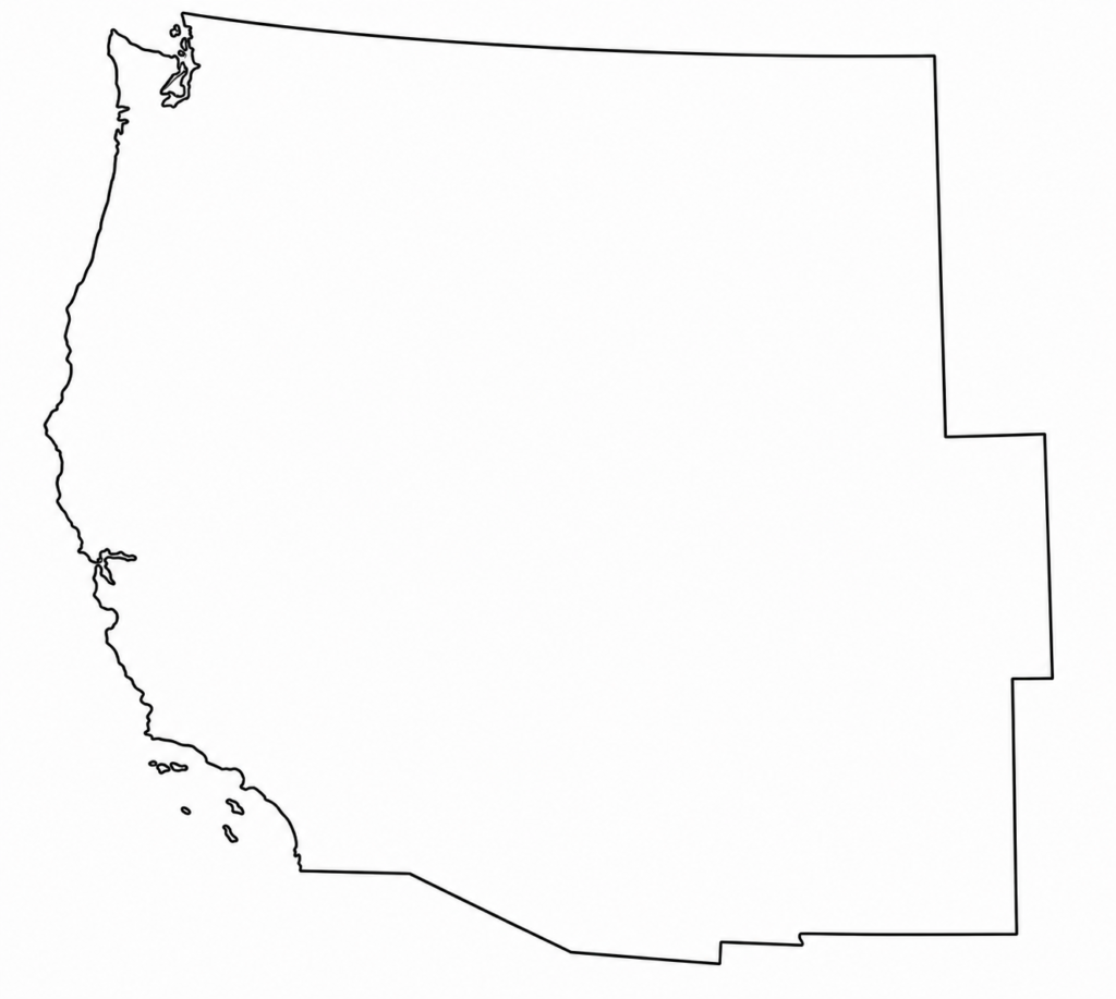Blank map of western usa pdf