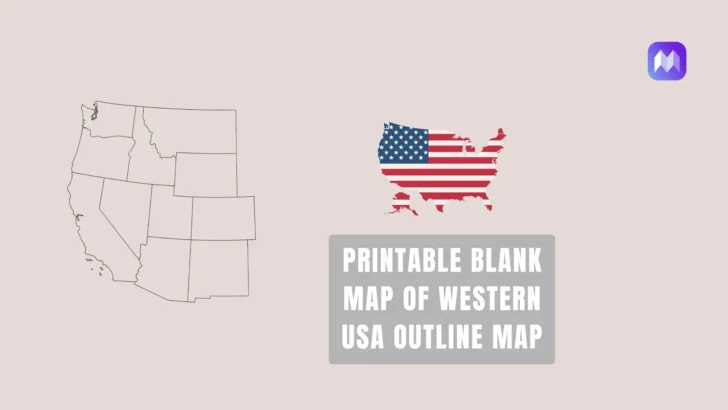 Printable blank map of western usa