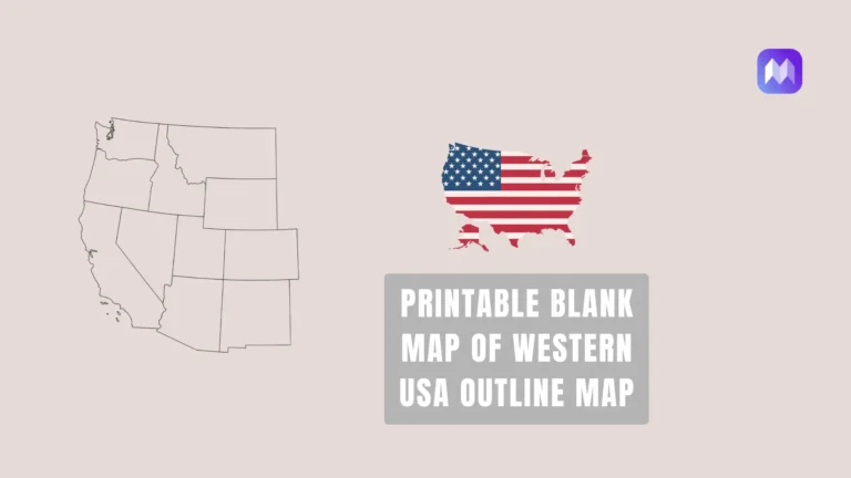 Printable blank map of western usa