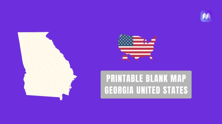 Blank Map of Georgia, USA